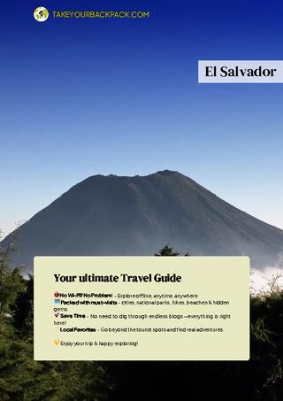 example page 0 from our offline Travel Guide for El Salvador